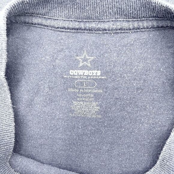 NFL Dallas Cowboys T Shirt Men Size L Navy Blue Crew Neck Short Sleeve - Picture 3 of 3